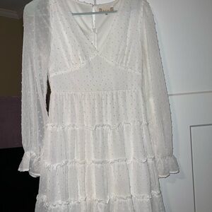 Altar'd State White Textured Dress